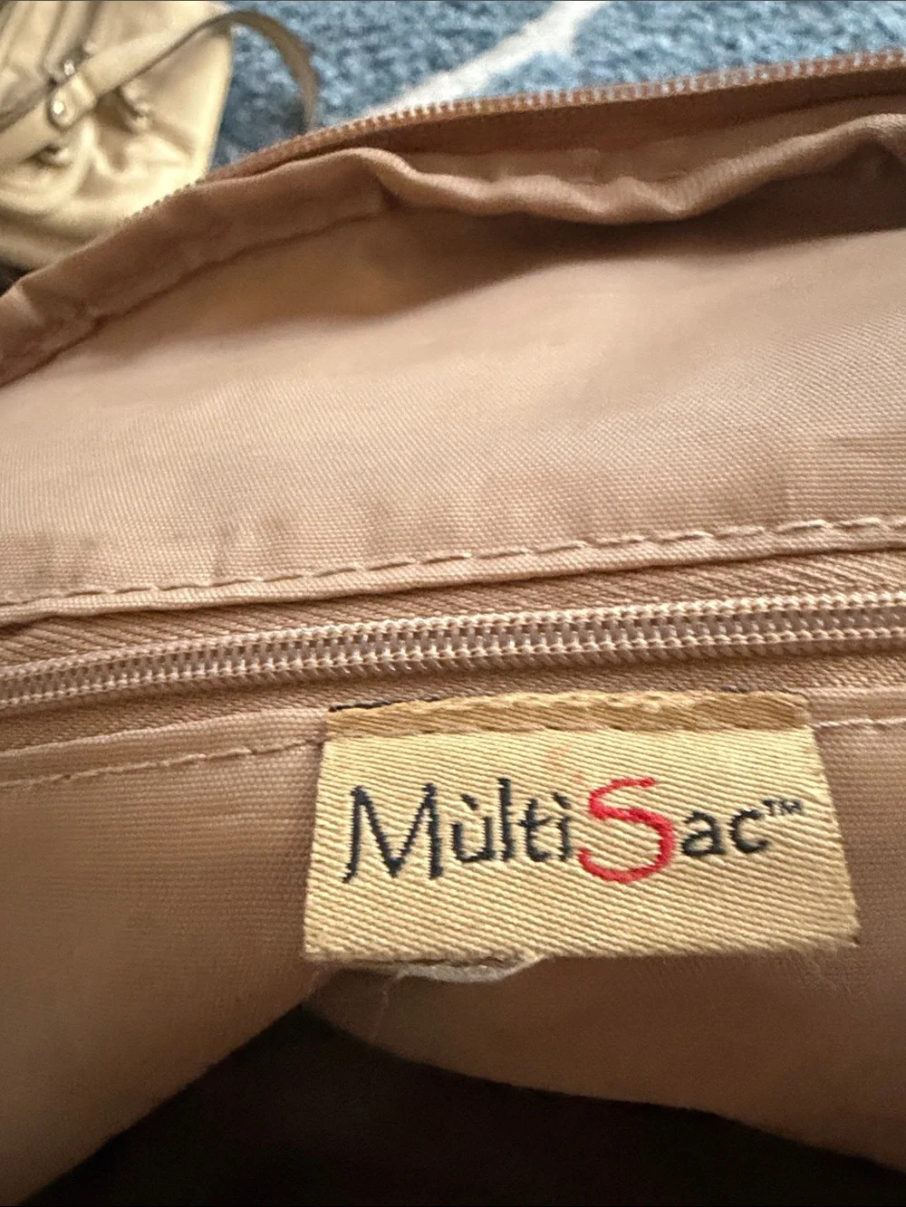 Gently Used..Tan Leatherette Mini Backpack